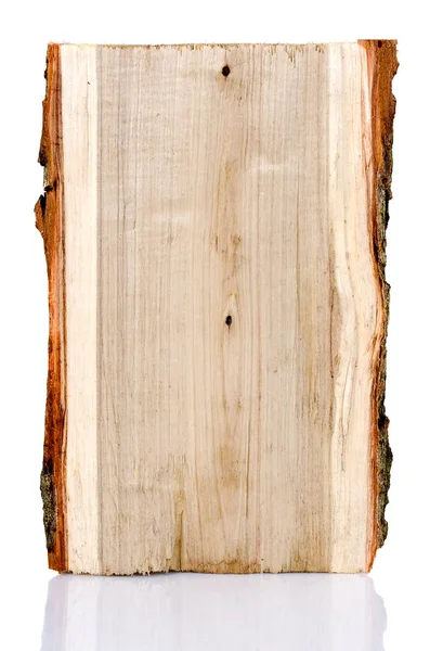 白い背景にポプラの木のログ — ストック写真