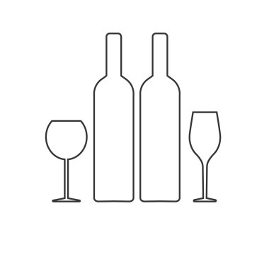 Beyaz ve kırmızı şarap cam