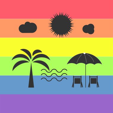 Gökkuşağı Beach vektör