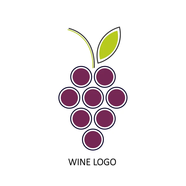 Logo cacho de uvas . —  Vetores de Stock