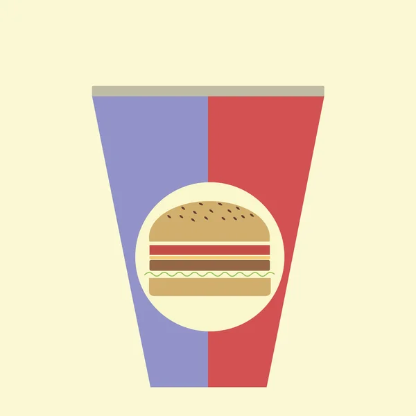 Fast-foody. Hamburger — Wektor stockowy