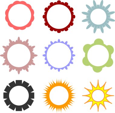 Güzel yuvarlak çerçeve