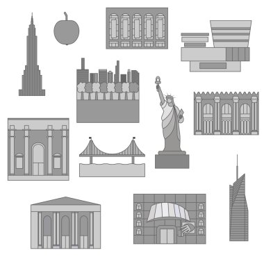 New York kümesi. simge, sembol, amblemi