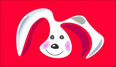 tavşan yüzü. vektör çizim.