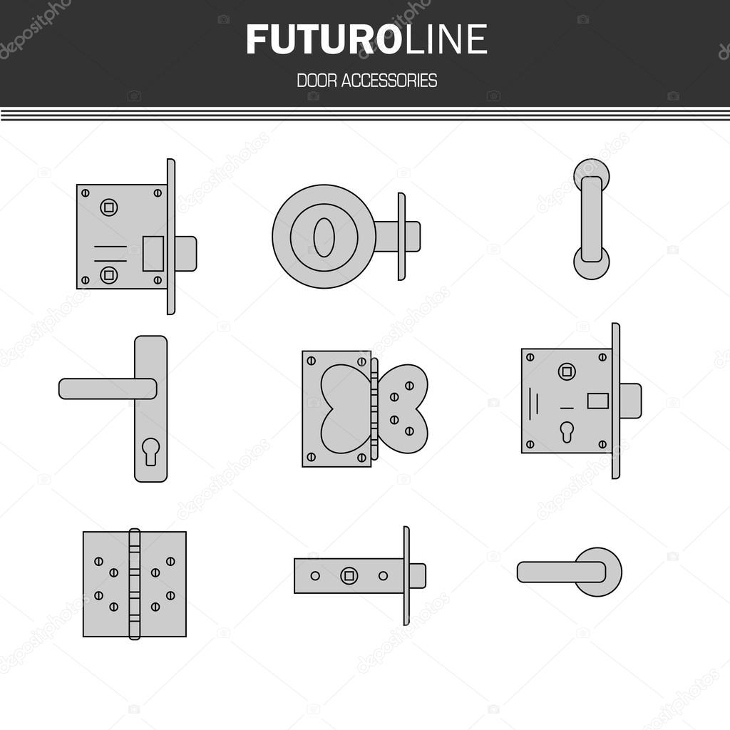 Cerradura de la puerta, muebles de la puerta, pieza de la puerta de