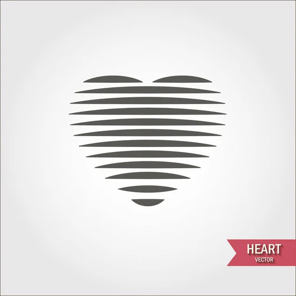 Line icon heart. logo, love symbol. use in decoration, design as the emblem. vector illustration. — Stock Vector