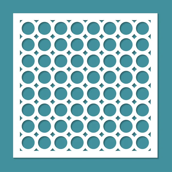 Образец геометрического орнамента круглый. Декоративный элемент для лазерной резки. Векторная иллюстрация . — стоковый вектор