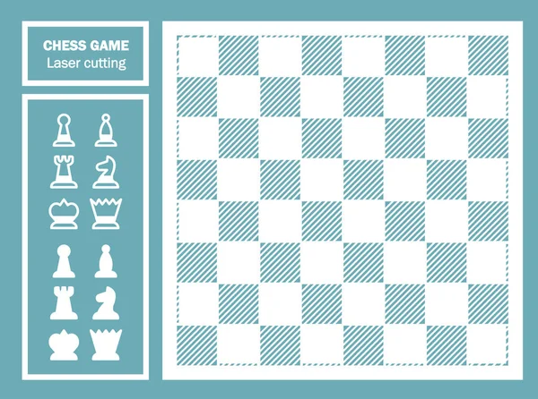 Шахматная игра декоративный лазерный разрез. Геометрический орнамент. Шаблон для лазерной резки металла, дерева, бумаги. Сувенирный подарок. Векторная иллюстрация . — стоковый вектор