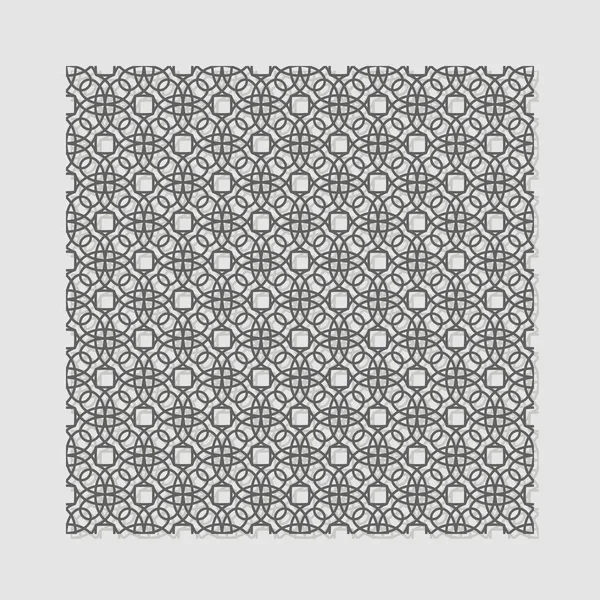 Decorative seamless panel for laser cutting with geometric circular pattern for cutting out paper, wood, metal. Element of design. Vector illustration. — Stock Vector
