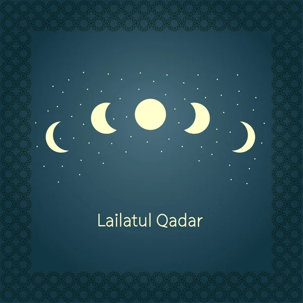 Laylatul Qadar. Illustrazione vettoriale . — Vettoriale Stock