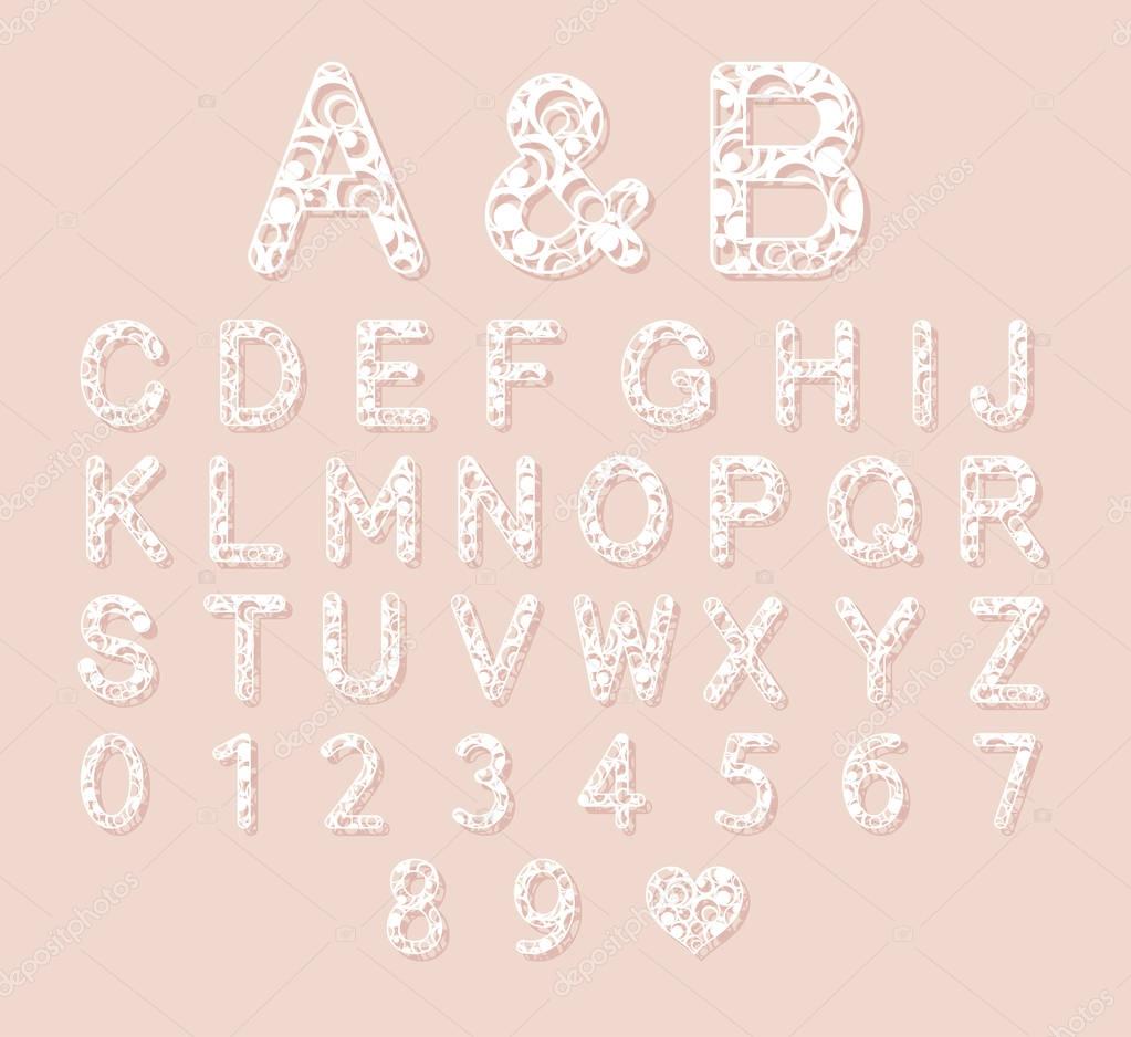 Cartas para corte por láser. Alfabeto inglés. Ilustración vectorial. 2023