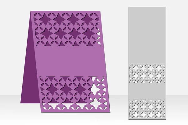 贺卡激光切割。造型设计。民族图案. — 图库矢量图片