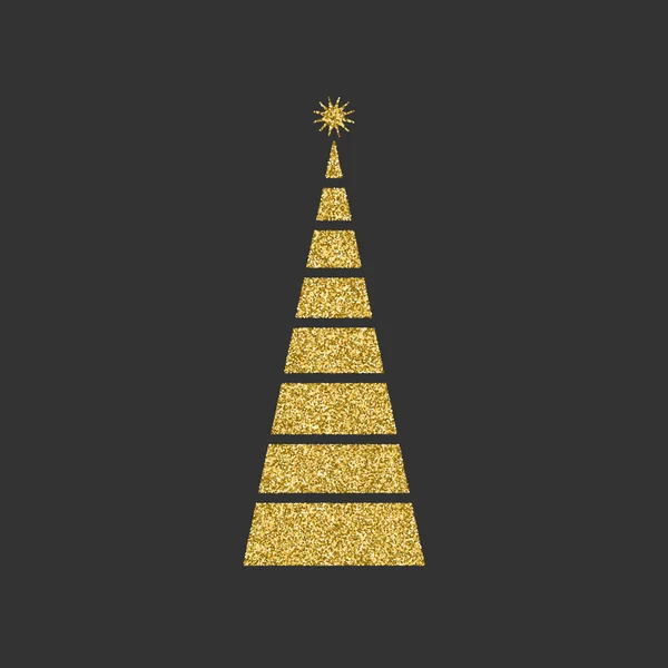 Silhouette Sapin Noël Avec Une Étoile Diagonale Avec Des Lignes — Image vectorielle