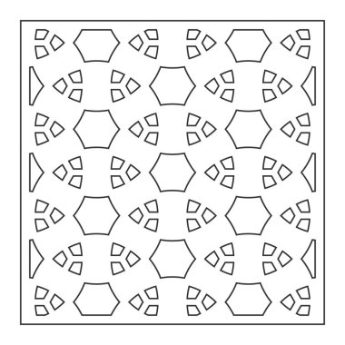 Desen geometrik süsleme. Lazer kesim için kartı. Öğe dekoratif tasarım. Geometrik desen. Vektör çizim.