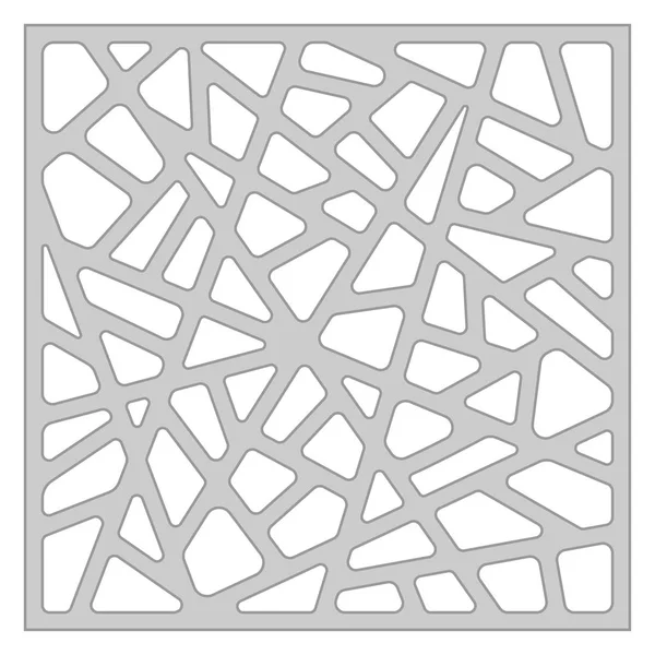 Plantilla para cortar. Patrón de línea abstracta. Corte por láser. Relación 1: 1. Ilustración vectorial . — Archivo Imágenes Vectoriales