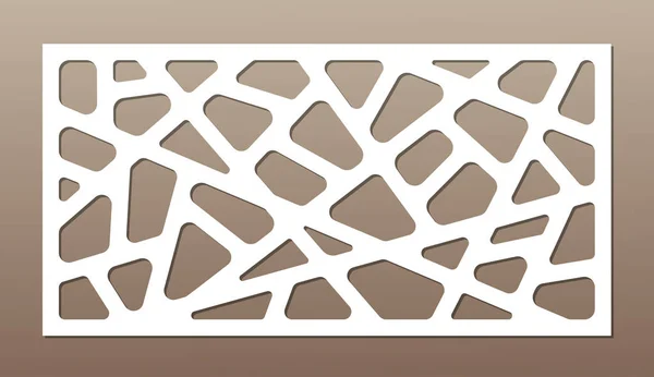 切断のための装飾的なカード。抽象的な線のパターン。レーザー カット。比 1:2。ベクトル図. — ストックベクタ