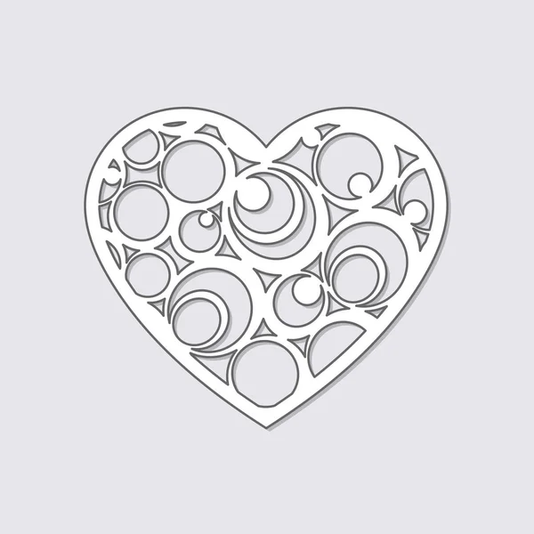 Decorative heart for laser cutting. Vector illustration. — Stock Vector