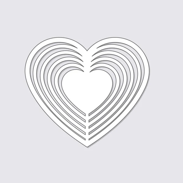 Decorative heart for laser cutting. Vector illustration. — Stock Vector