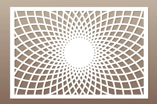Template for cutting. Mandala, Arabesque pattern. Laser cut. Ratio 2:3. Vector illustration. — Stock Vector