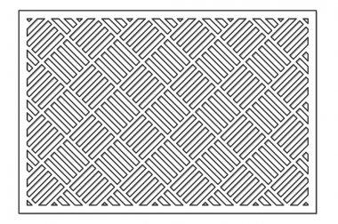 Kesim için şablon. Geometrik çizgi kare desen. Lazer kesim. oranı 2:3. Vektör çizim.