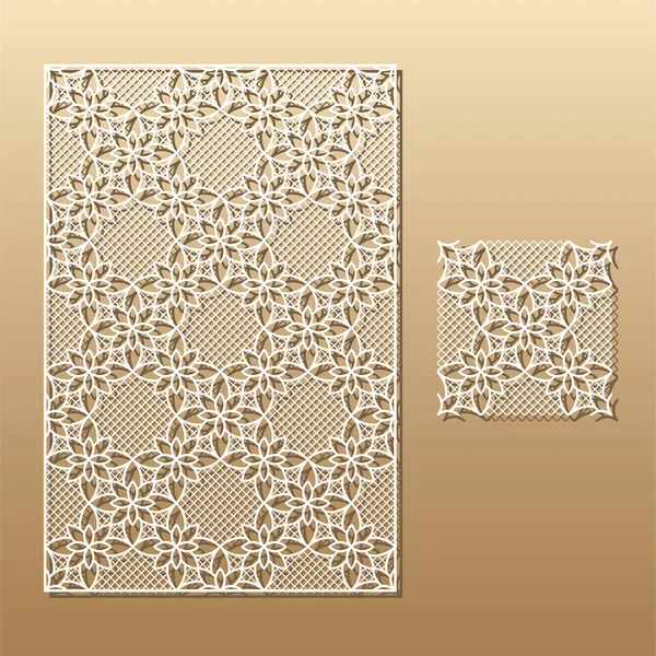 Laser cut lace pattern — Stock Vector