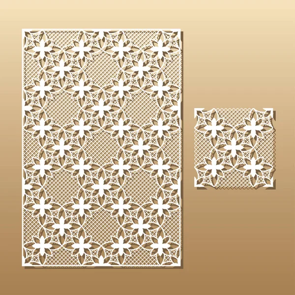 Laser cut lace pattern — Stock Vector