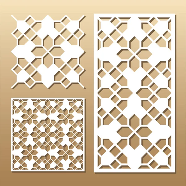 Laser cut panel — Stock Vector