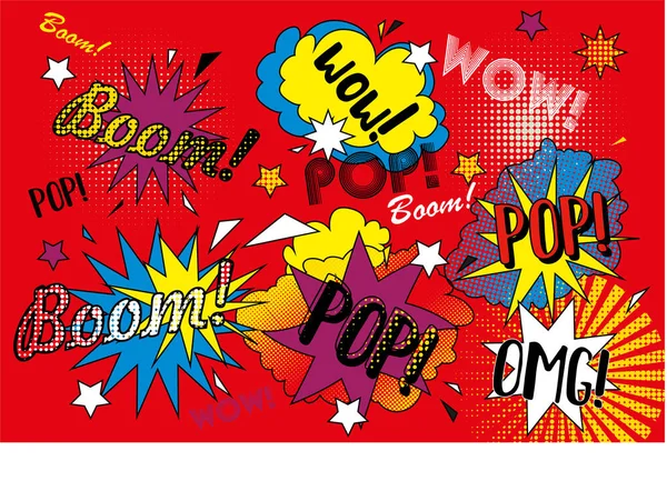 Pop sanat kırmızı arka plan