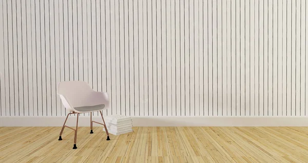 Çatı ve basit salon iç ile uzay-3d render kopyalama