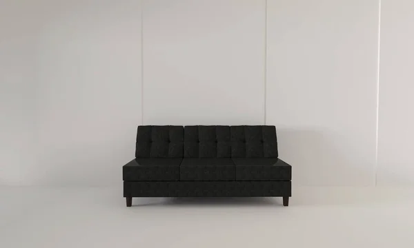 En az oturma odası iç modern kanepe-3d render ile