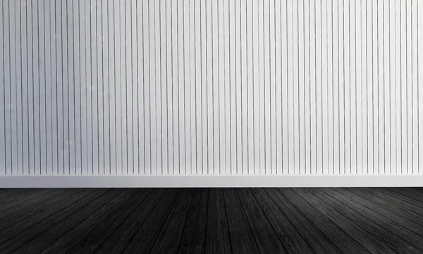 White wood wall background with simple style-3d rendering