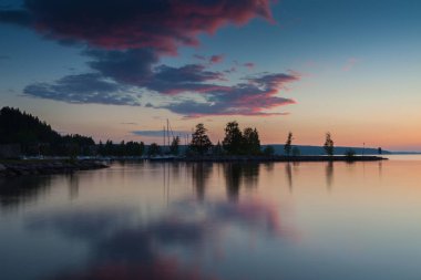 Lahti, Finlandiya için güzel gün batımı 