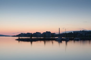 Lahti, Finlandiya için güzel gün batımı 