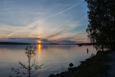 Lahti, Finlandiya için güzel gün batımı 