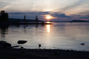 Lahti, Finlandiya için güzel gün batımı 