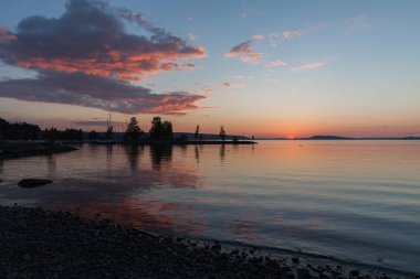 Lahti, Finlandiya için güzel gün batımı 