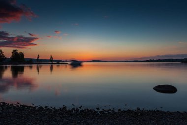 Lahti, Finlandiya için güzel gün batımı 