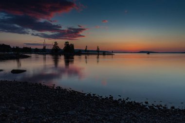 Lahti, Finlandiya için güzel gün batımı 