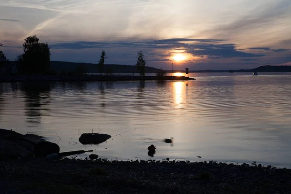 Bellissimo tramonto a Lahti, Finlandia — Foto Stock
