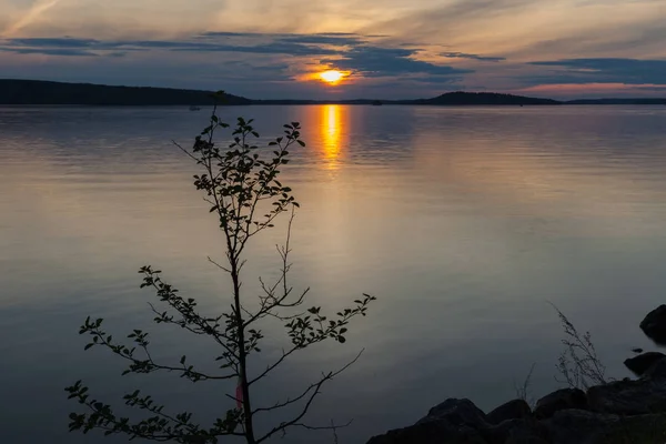 Wunderschöner Sonnenuntergang in lahti, Finnland — Stockfoto