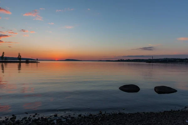 Wunderschöner Sonnenuntergang in lahti, Finnland — Stockfoto