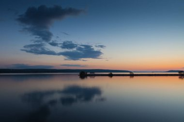  Lahti, Finlandiya için güzel gün batımı 