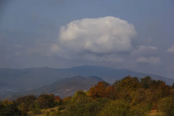 Kakheti manzarası, sonbaharda Alazani Vadisi manzarası, Gürcistan