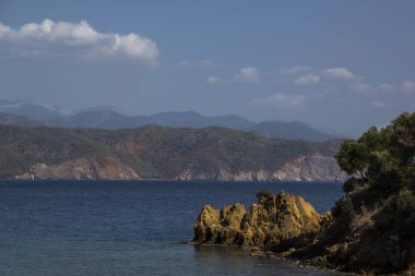 Ege Denizi 'nin güzel manzarası. Yüzmek ve seyahat etmek için harika..