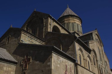 Antik Hıristiyan Tapınağı Svetitskhoveli Ekim 2019, Mtskheta, Georgia