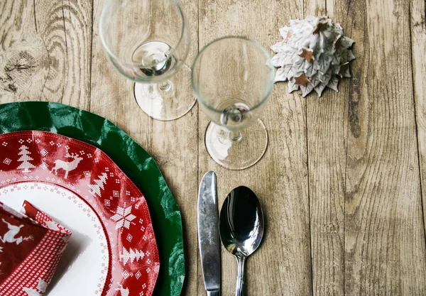 Cristmas decorated table — Stock Photo, Image