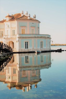 Casina Vanvitelliana on lake Fusaro, Naples clipart