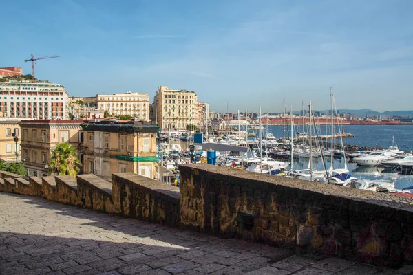 Puerto Nápoles Desde Castel Dell Ovo —  Fotos de Stock