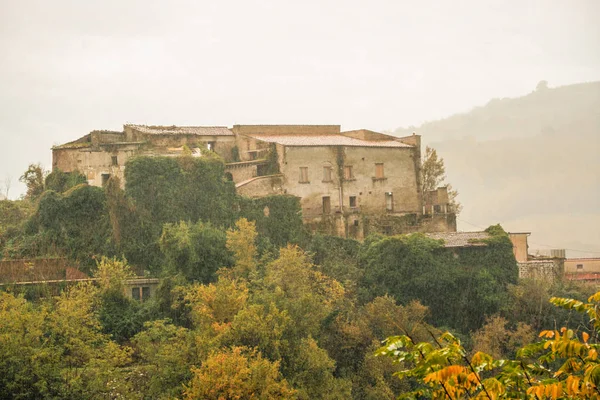 Średniowieczny Zamek Tufo Regionie Irpinia Campania Włochy — Zdjęcie stockowe