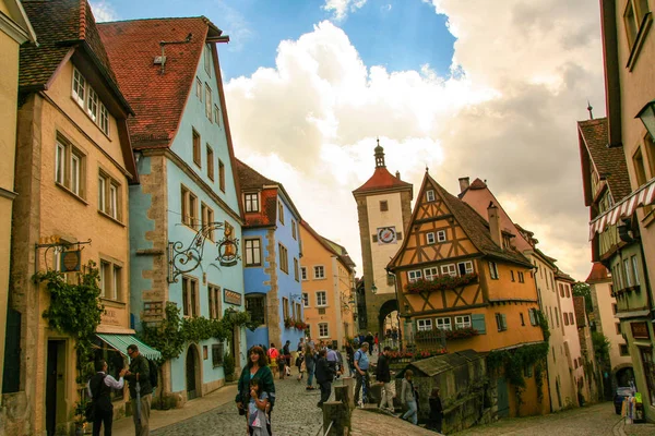 Rotheburg Der Tauber 2016 Mieście Rothenburg Der Tauber Szlaku Romantycznym — Zdjęcie stockowe